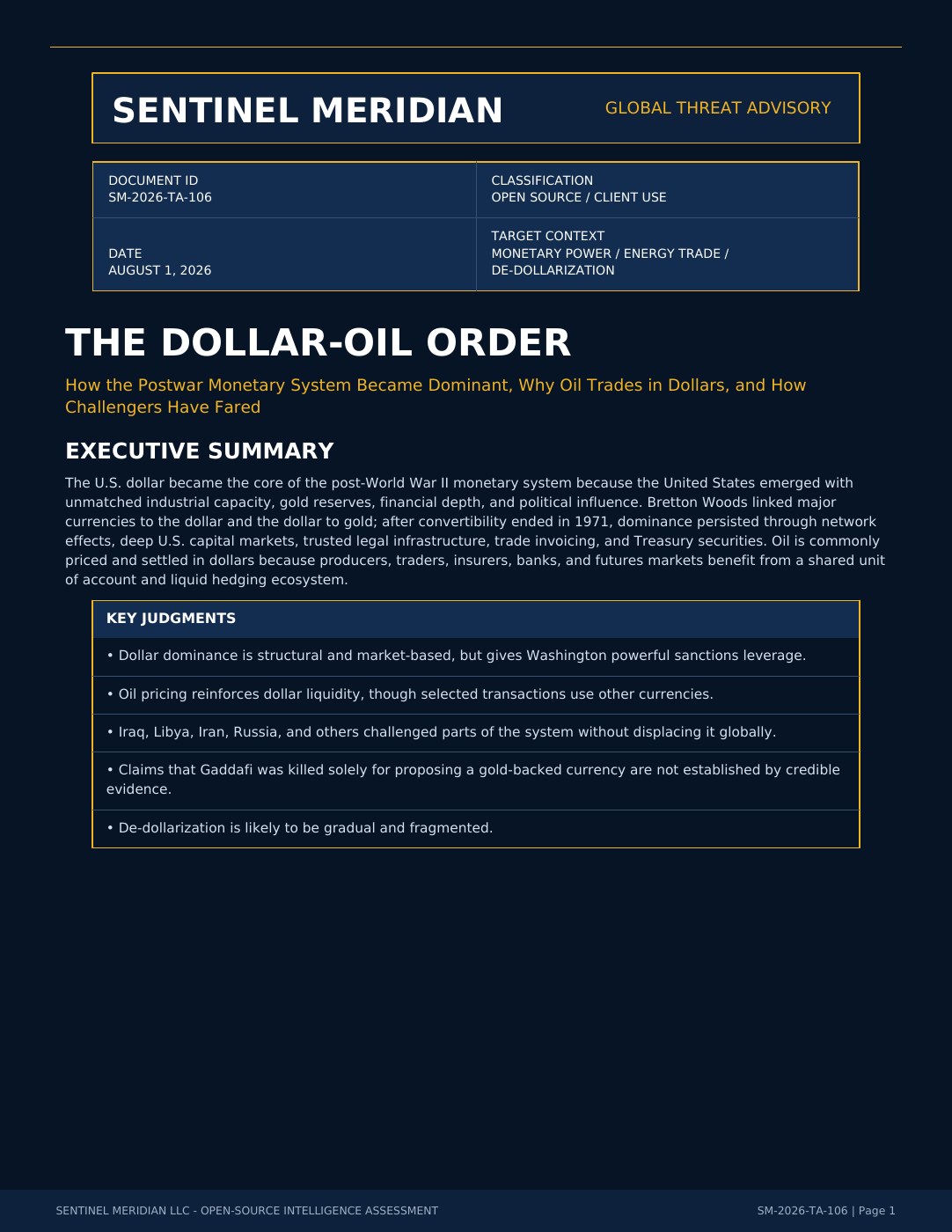 Cover of The Dollar–Oil Order